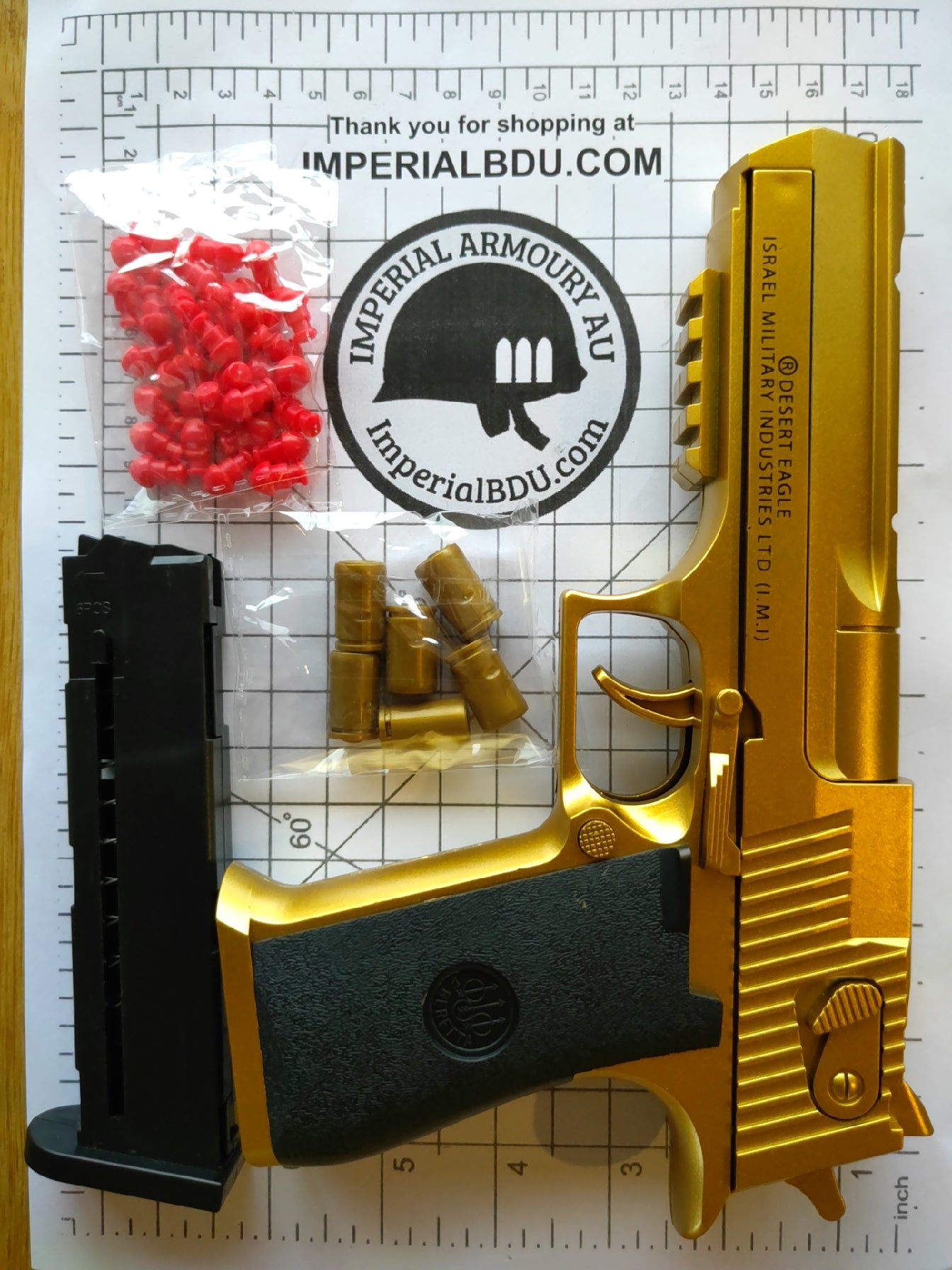 Gold Desert Eagle - Toy Model (8+) FREE SHIPPING 7 DAYS AUSTRALIA WIDE 🚚