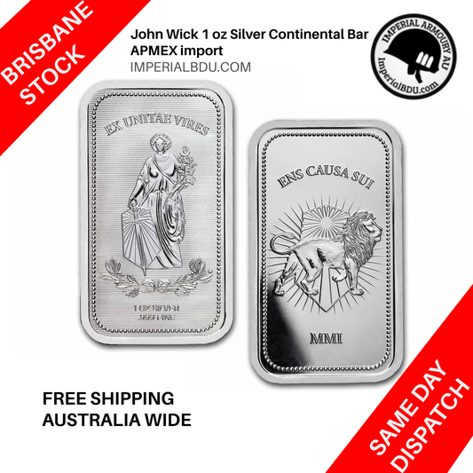 1 oz Silver Bar - APMEX John Wick® Continental Coin (Free Shipping Australia)