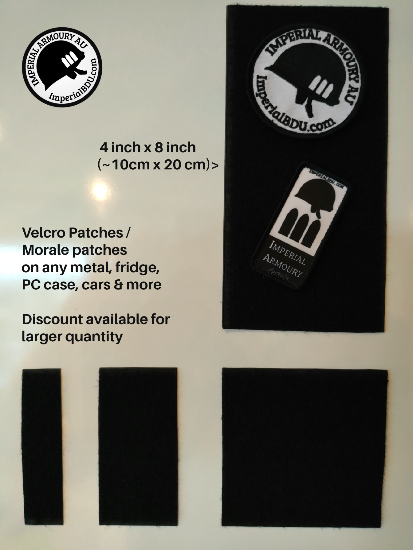 Magnetic Velcro Strips - Have morale patches on any metal - Cuttable INTERNATIONAL FREE SHIPPING