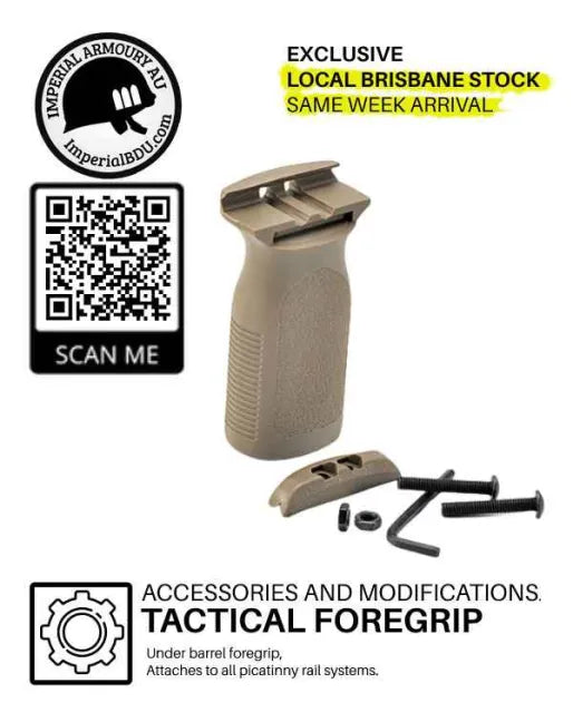 Tactical Foregrip for Rifles / Gel Blasters Grips VFG - BLACK/BROWN - Australian Stock