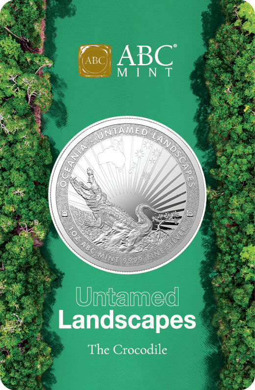 Untamed Landscapes - The Crocodile .9999 1oz Pure Silver Coin Blisterpack