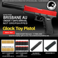 Imitation Glock pistol with silencer, single shot - Security training aid