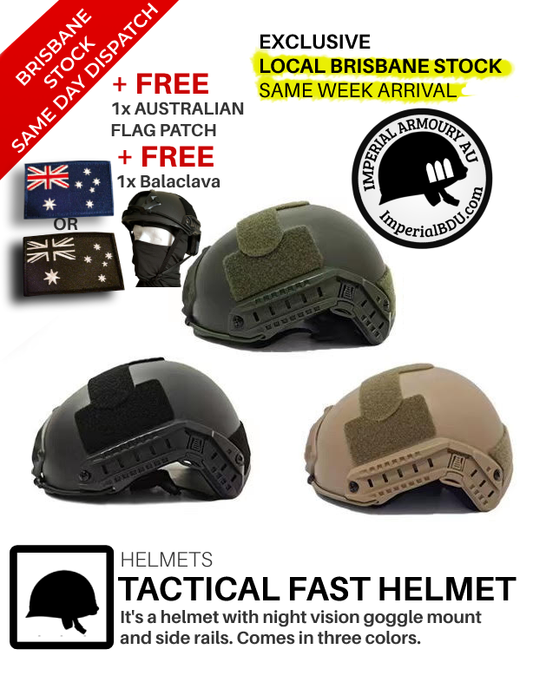 Tactical TAS FAST Helmet with NVG mount & rails (Australia local stock)