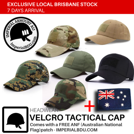 Tactical Hunting Cap (6 styles)with Australian Flag Patches - SHIP FROM BRISBANE