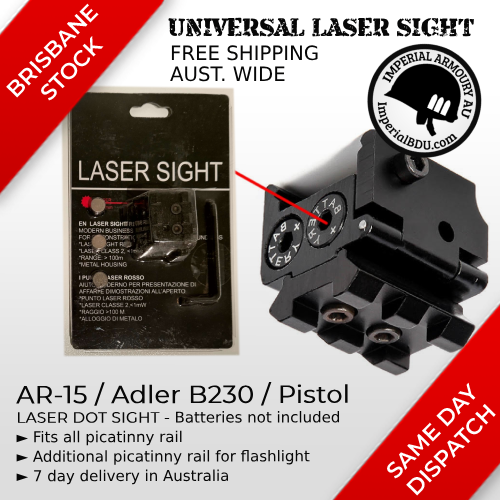 UNIVERSAL Laser Dot Sight For Rifles, Pistols, AR-15, Adler B220/230 + Extra rail