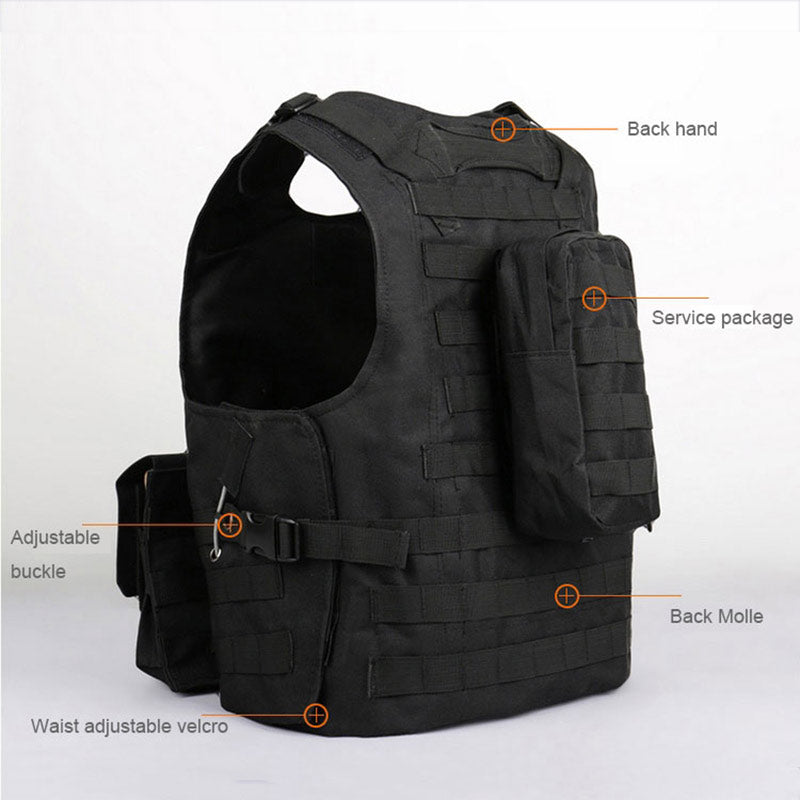 Tactical Vest + FREE 4x Rifle Pouches