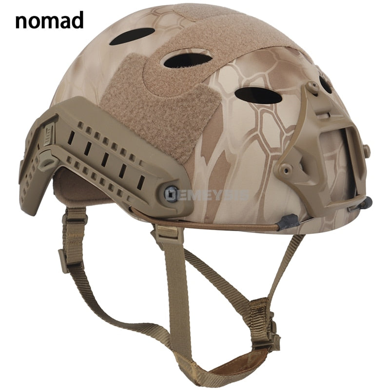 DEMYSIS Tactical Fast Helmet Bump MICH Ballistic MH Type NVG mount + Side Rail